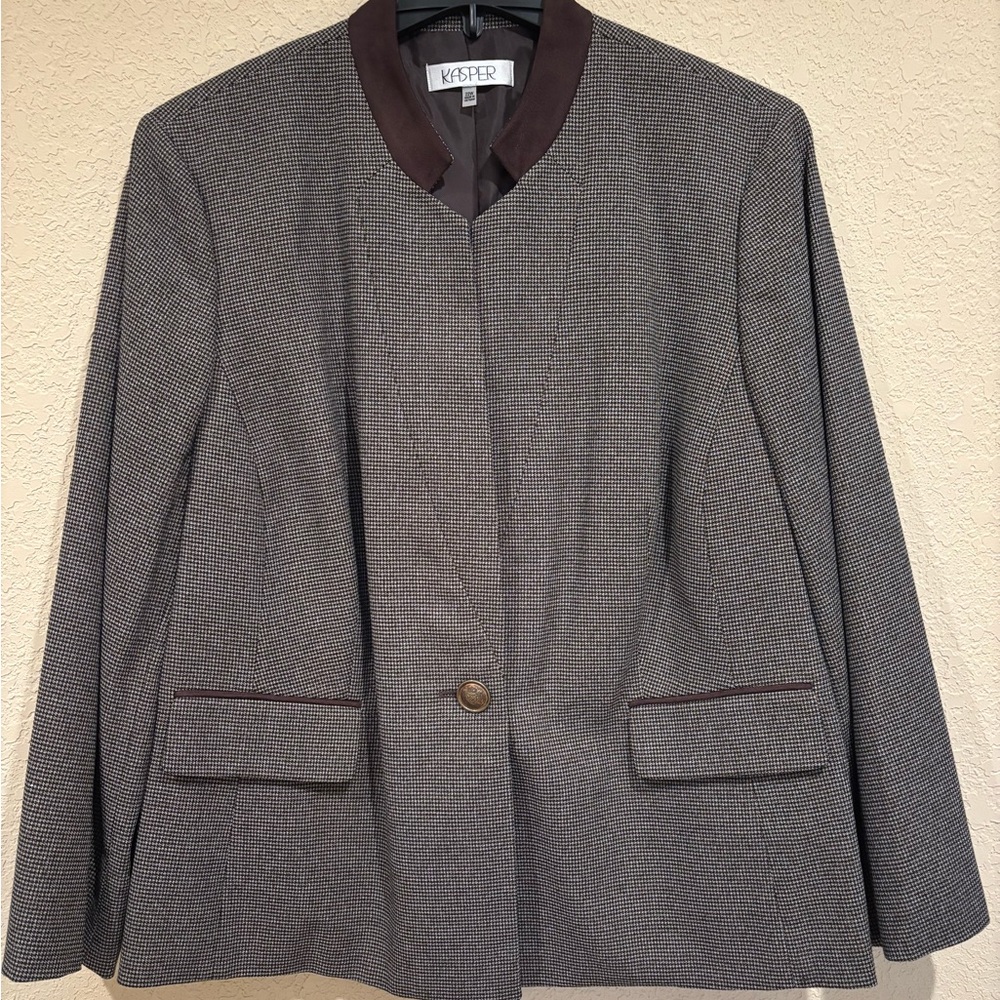 ♥️ Kasper 22W brown blazer